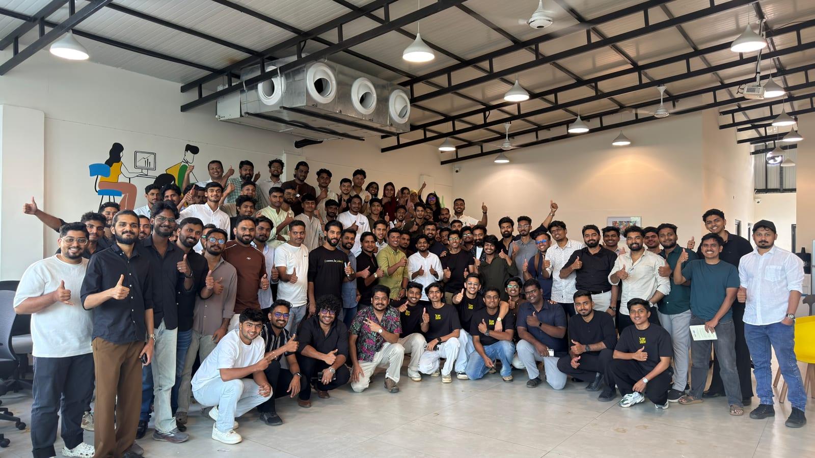 Kochi Meetup 2026: The biggest room yet: over a hundred people at InnerSpace in Kakkanad.